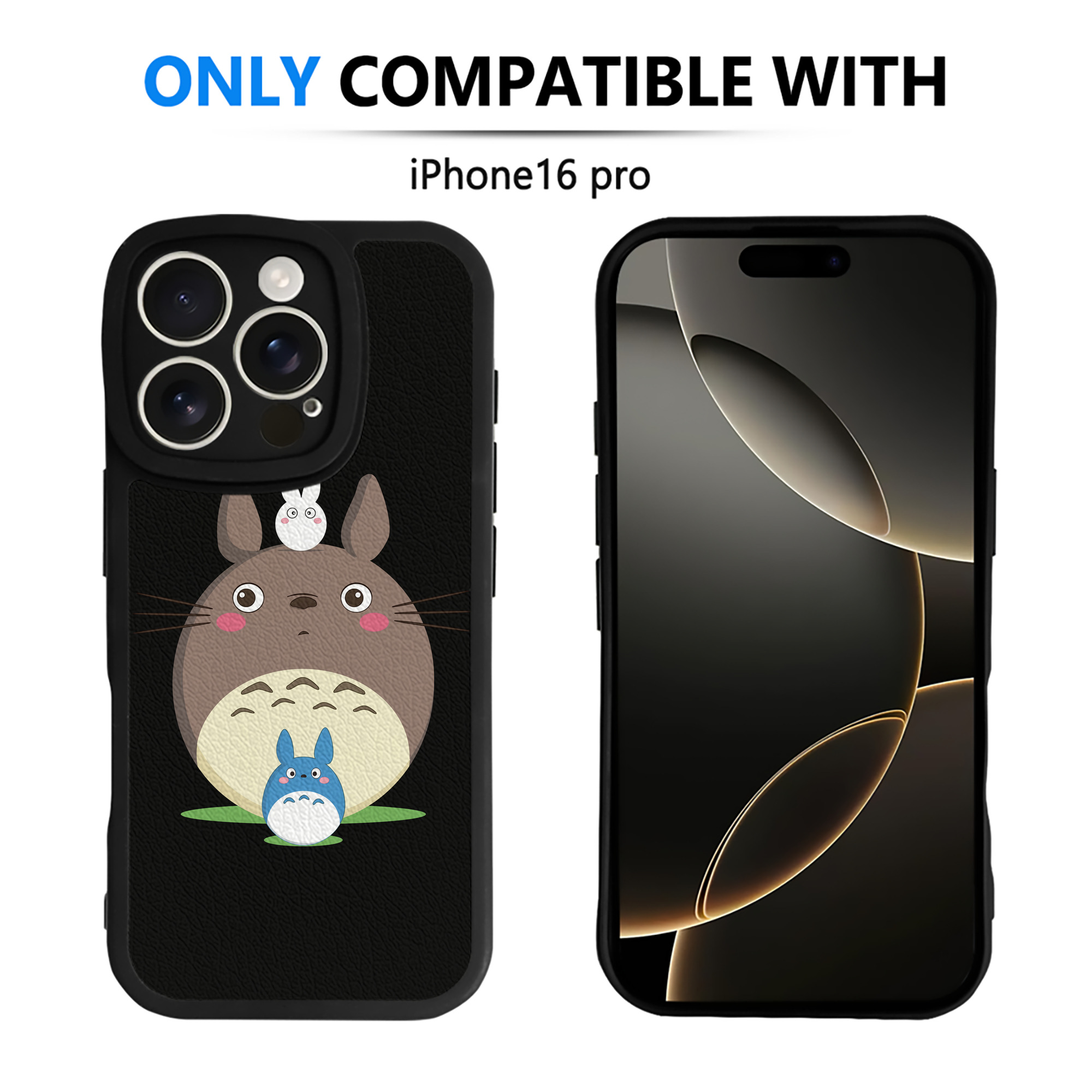 （画像用） となりのトトロ 草壁メイ 草壁サツキ My Neighbor Totoro Satsuki Kusakabe Mei Kusakabe 【iPhone 16シリーズ対応】シリコンスマホケース（レザー調） 材質：シリコン